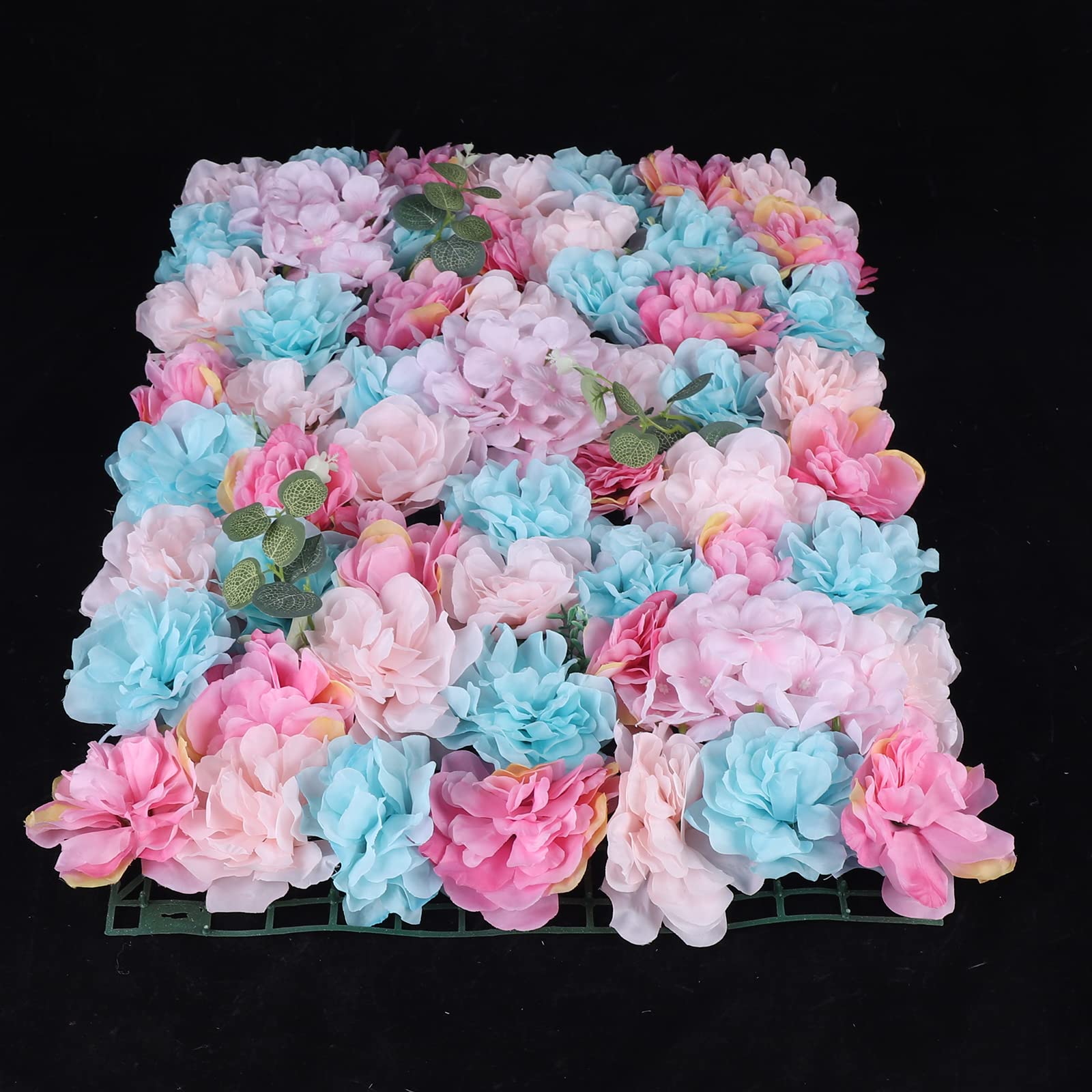 12 pezzi di parete di fiori artificiali, sfondo di fiori di seta sfondo fai da te, muro di rose per decorazioni di nozze in giardino