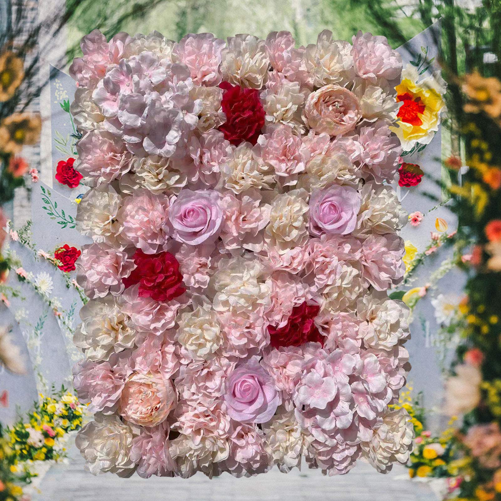 20 x fiori artificiali da parete, 40 x 60 cm, fiori di seta, fai da te, decorazione per la strada