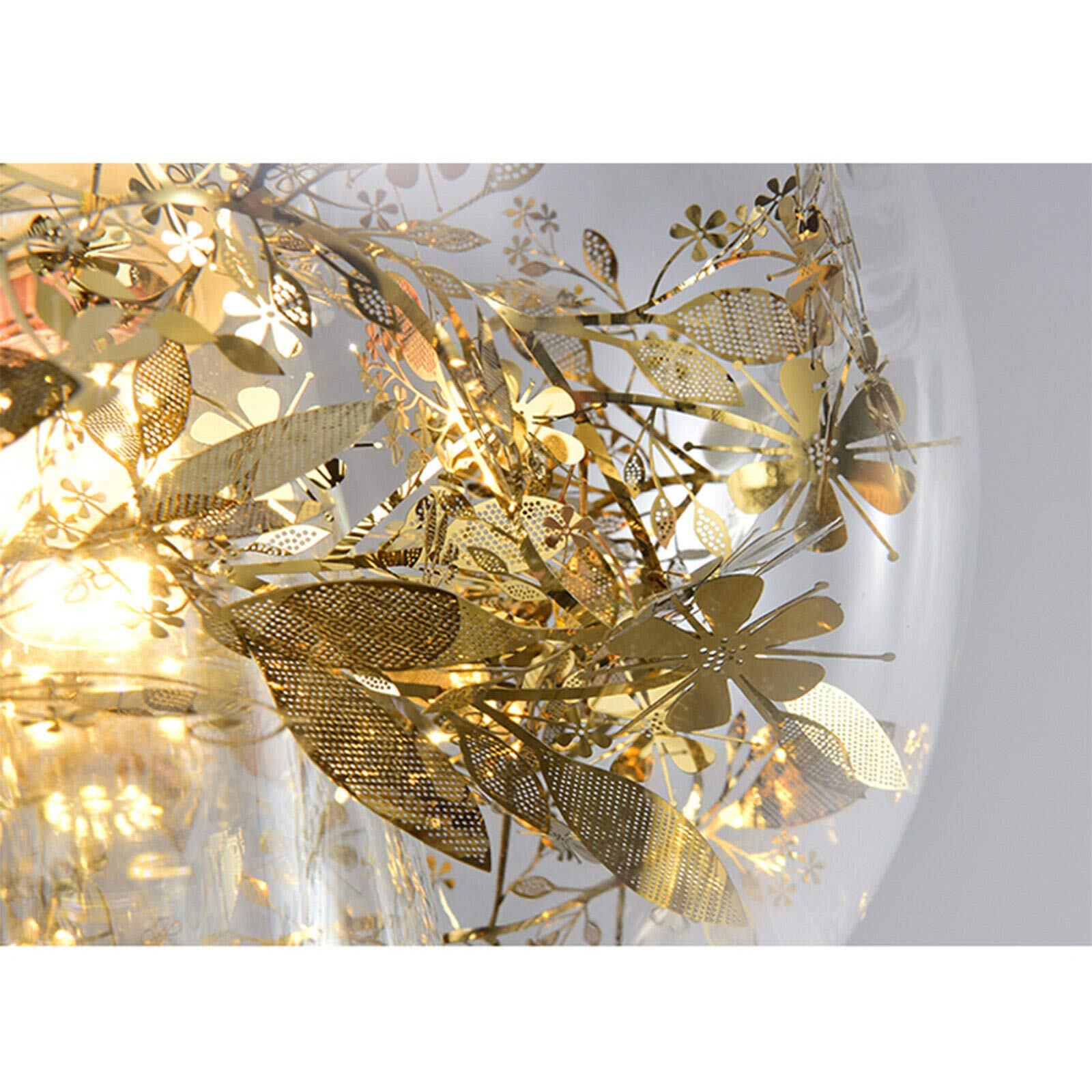 E27 20 cm LED Sfera di vetro Lampadario di design in cristallo creativo Plafoniere Lampada a sospensione moderna Lampada da soffitto