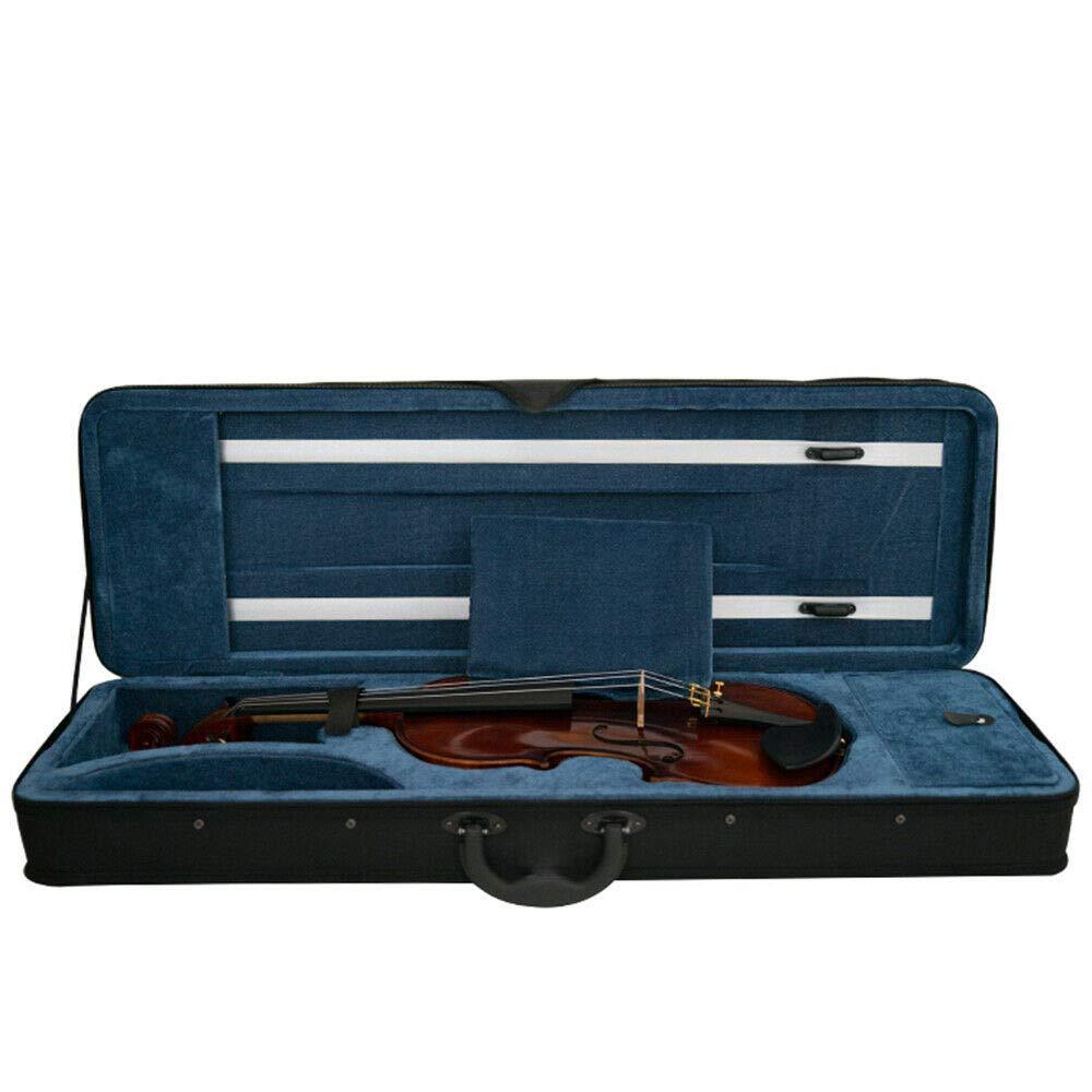 Valigetta per violino 4/4, con 2 cinghie regolabili, colore: nero/blu 