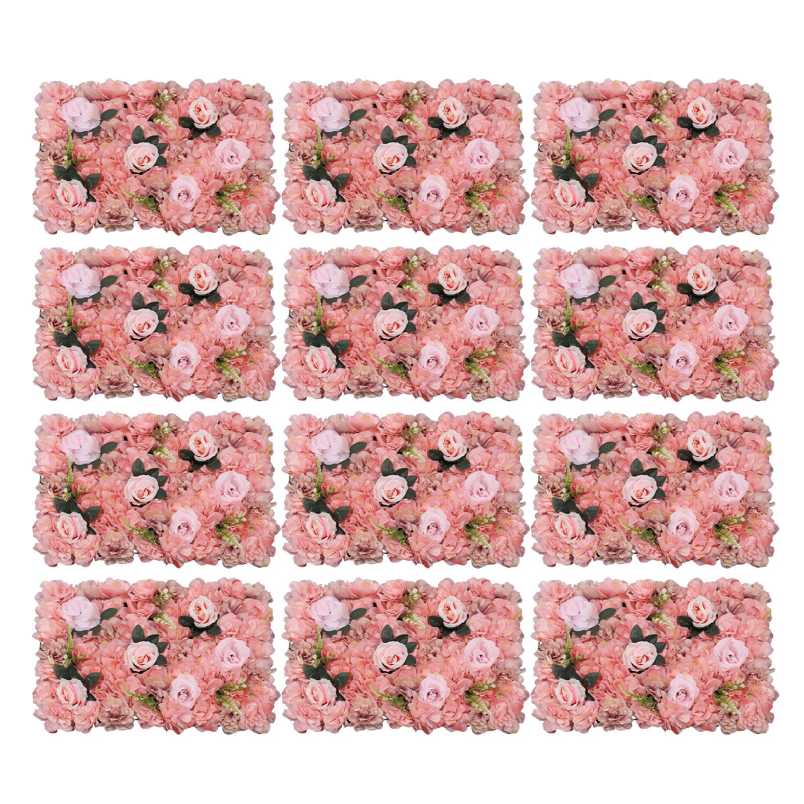 12 pannelli di fiori artificiali