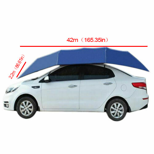 Telo di copertura per auto, 420 x 220 cm, per auto, semi-automatico, portatile, semiautomatico