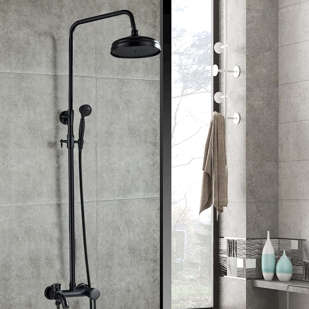  Set doccia nero anticato retrò dissimulato rubinetti da doccia nero opaco set doccia montaggio a parete set rubinetto doccia