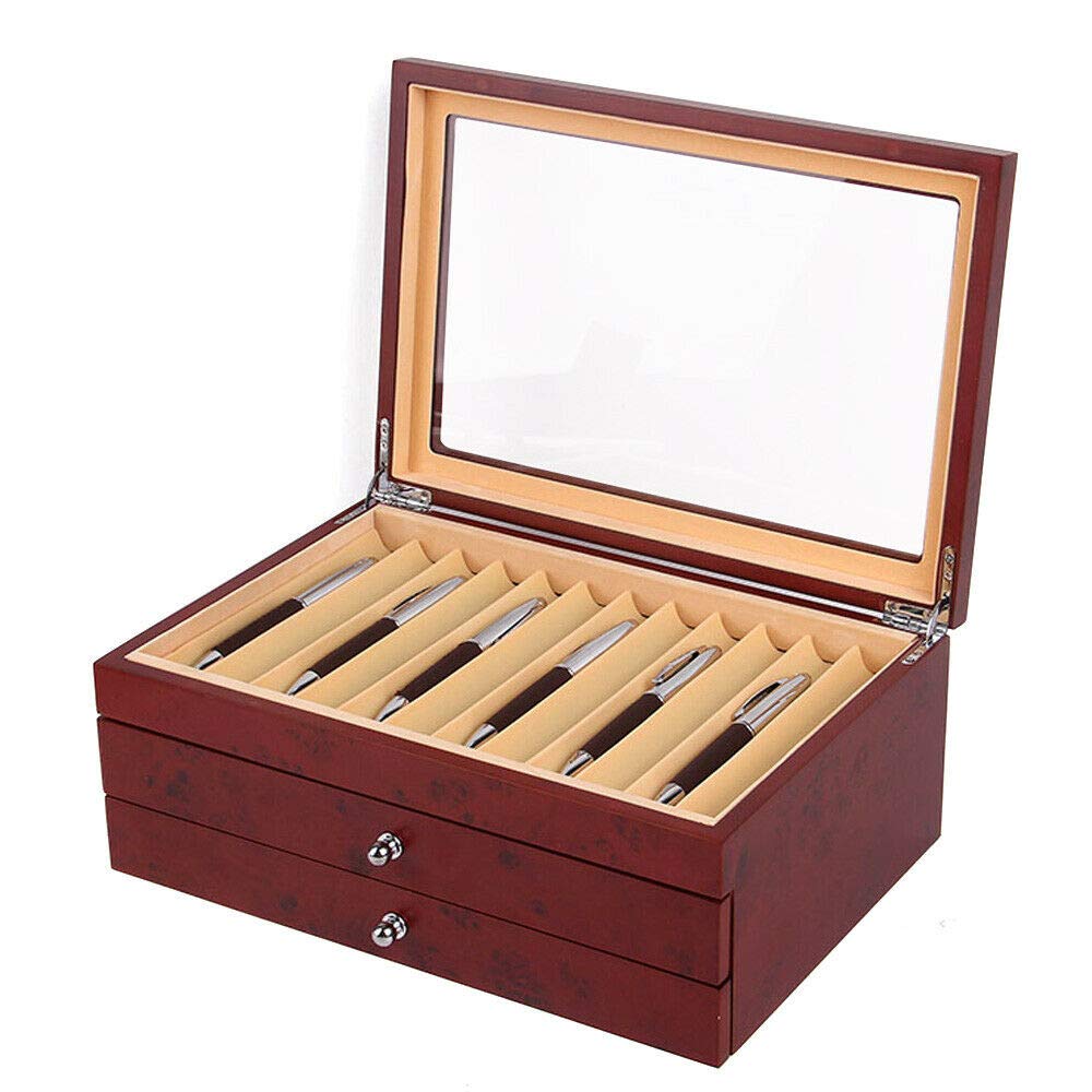 Portapenne in legno per 34 penne stilografiche