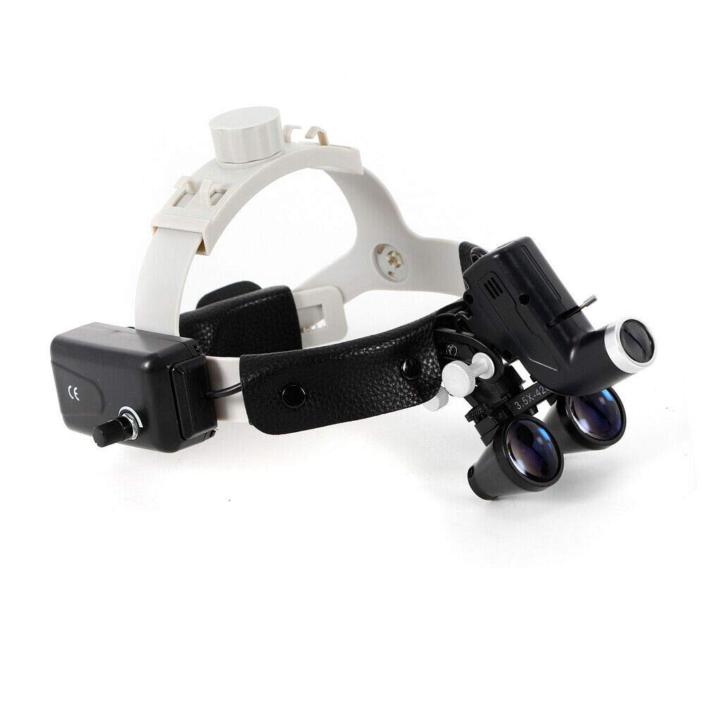 3.5X420mm LED Occhialini binoculari dentali Odontoiatria chirurgica Occhialini per archetto Lampada frontale