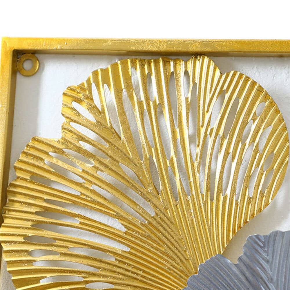 2 pezzi di foglie di ginkgo in metallo 3D decorazione