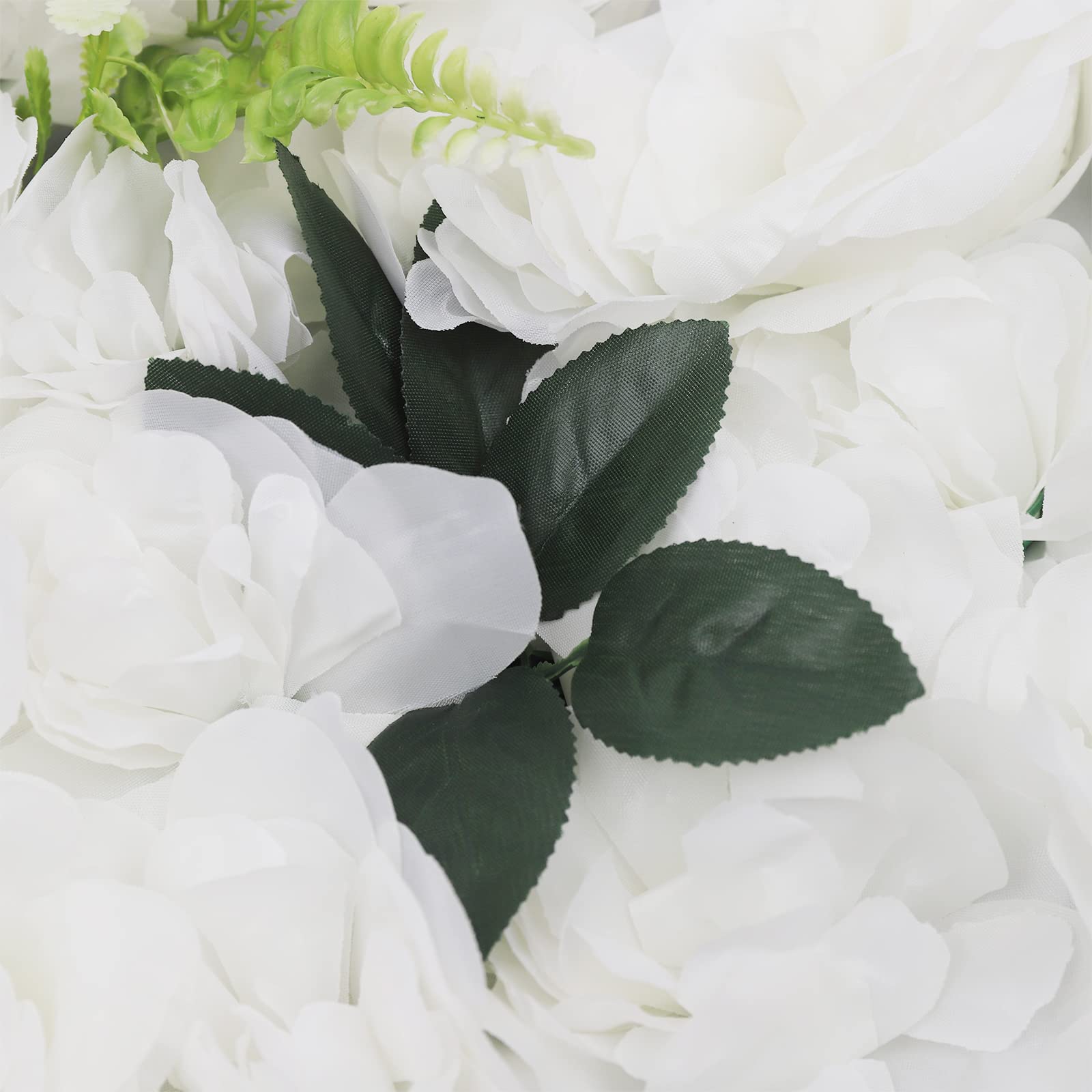 12 pannelli di fiori artificiali da parete con rose bianche, per matrimoni