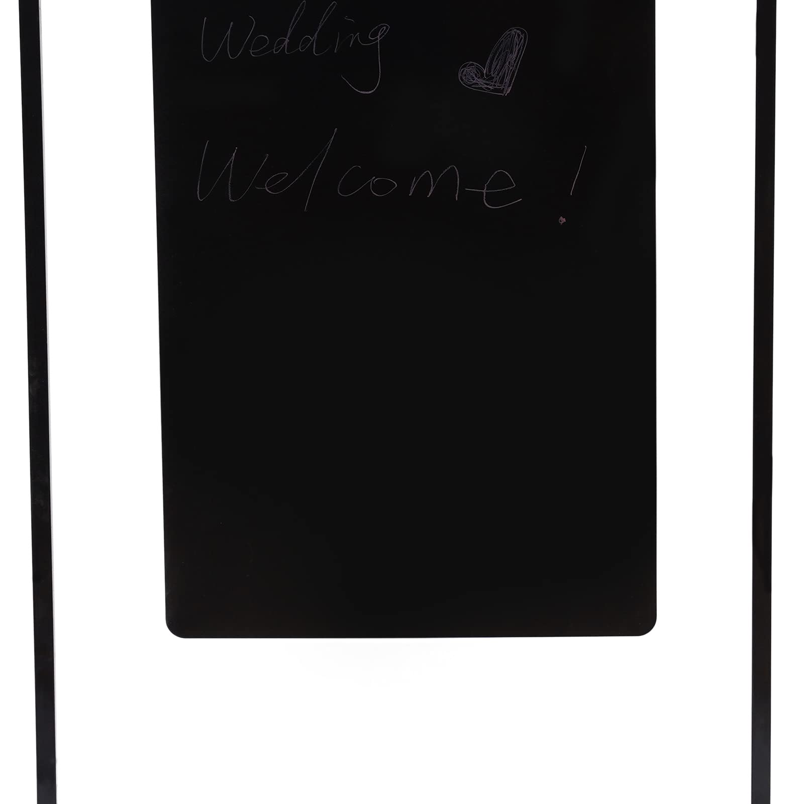 Cartello di benvenuto personalizzato per matrimonio Supporto in metallo per cartellone pubblicitario rimovibile nero per varie occasioni